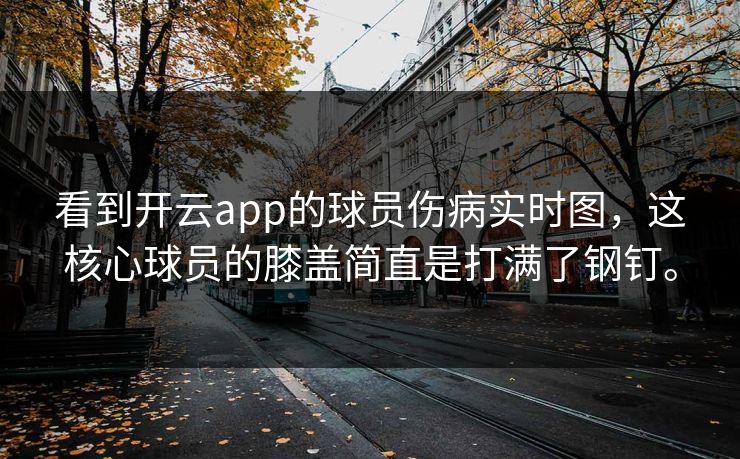 看到开云app的球员伤病实时图，这核心球员的膝盖简直是打满了钢钉。