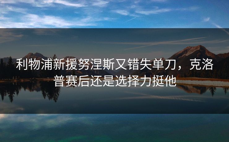 利物浦新援努涅斯又错失单刀,克洛普赛后还是选择力挺他 利物浦新援努涅斯又错失单刀,克洛普赛后还是选择力挺他